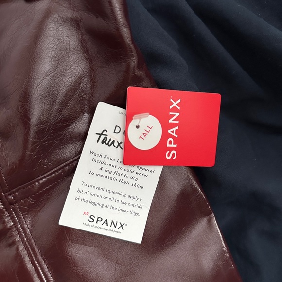 SPANX Faux Patent Leather Leggings- Tall - Picture 8 of 10